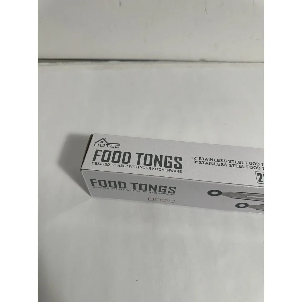 Hotec Stainless Steel Kitchen Tongs Set of 2 - 9